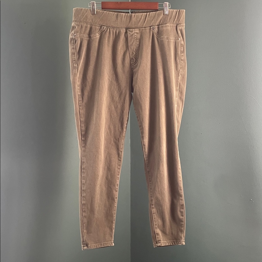 Venezia Khaki Trousers stretch